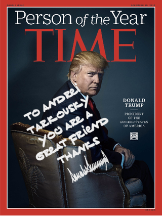 Illustration for article titled Now you, too, can have a signed, personalized Time cover from Donald Trump